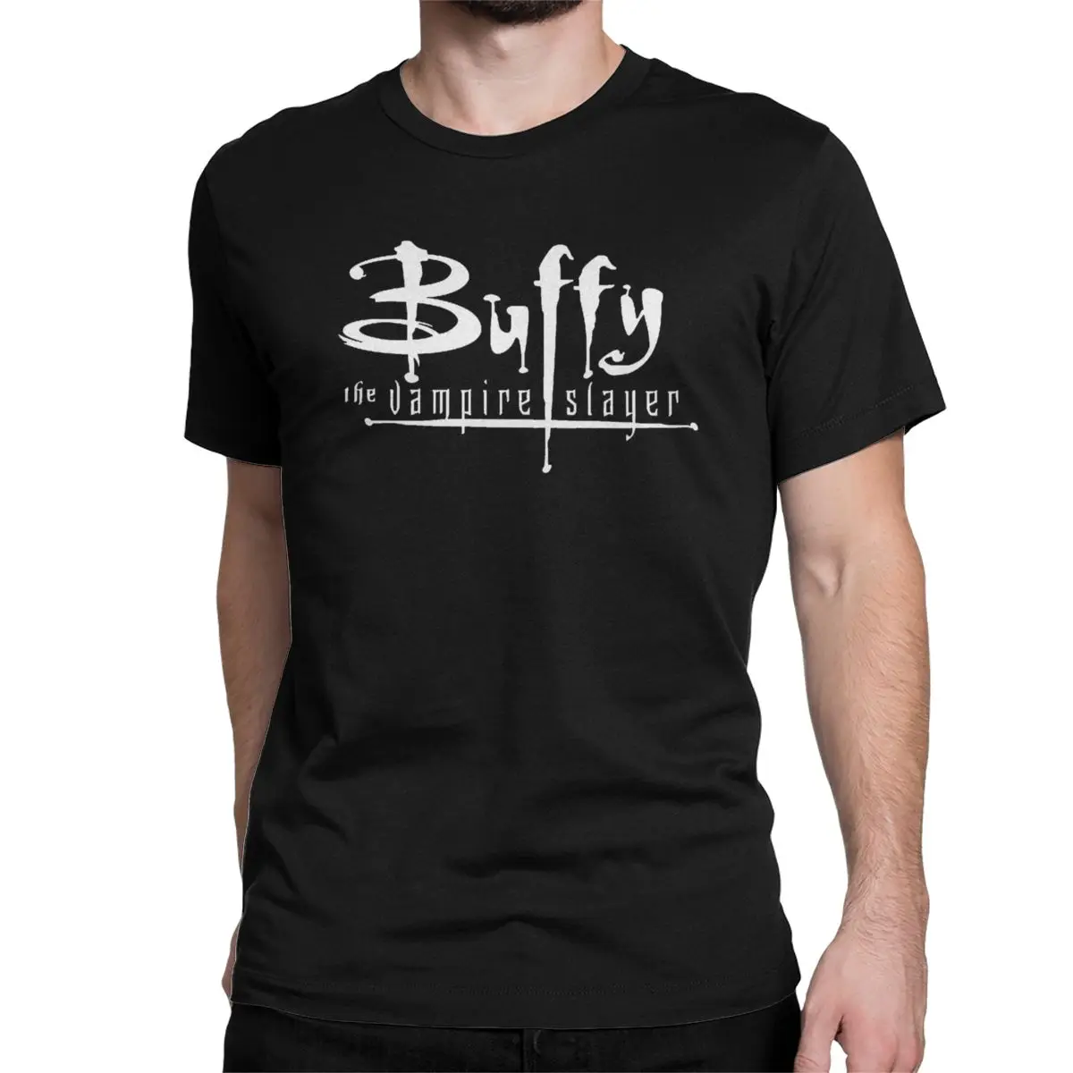 Men Women T-Shirt Buffy The Vampires Slayer (Logo Vintage Pure Cotton Tees Supernatural T Shirts Crew Neck Clothing Gift Idea