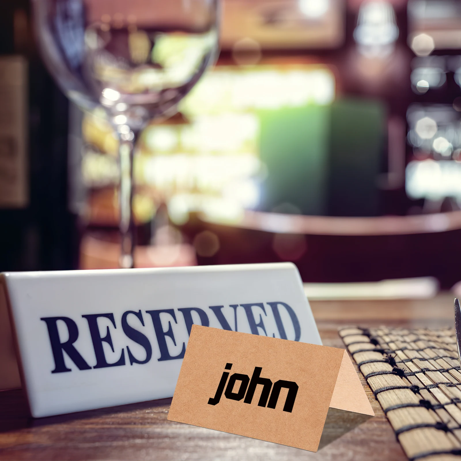 

50Pcs Kraft Wedding Table Name Cards Rustic Blank Place Cards Seating Tent Cards For Stylish Table Decoration