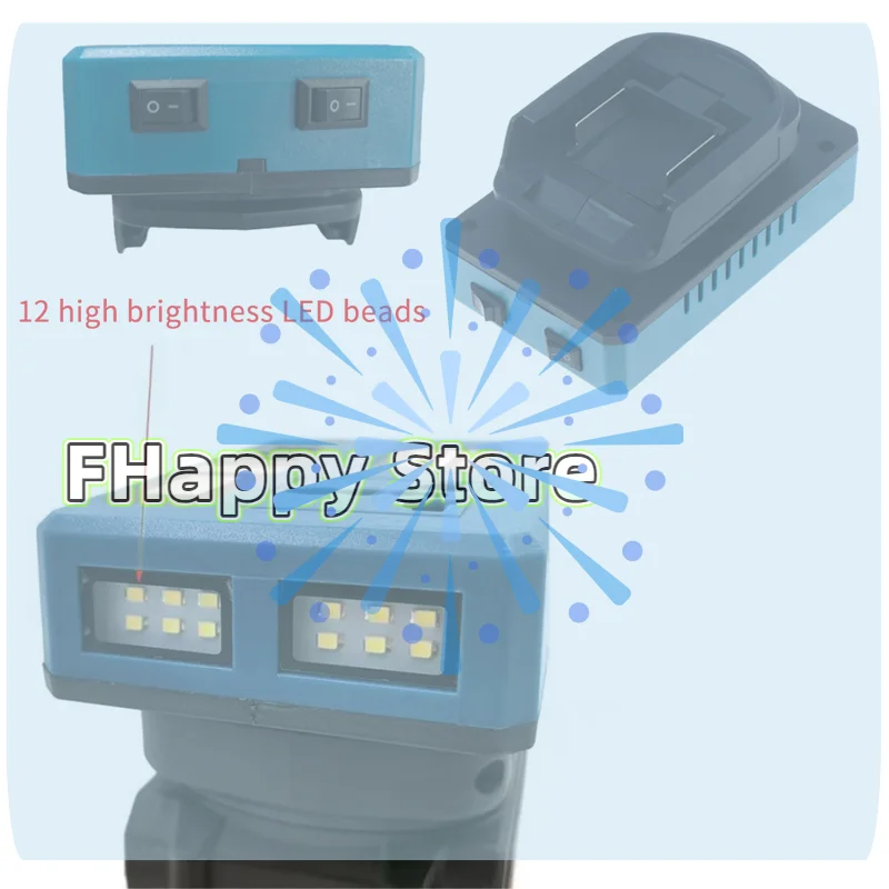 1Pcs DC21V To 220V AC Converter Lithium Battery Inverter Portable Power Supply For Outdoor Activities With Dual USB Ports