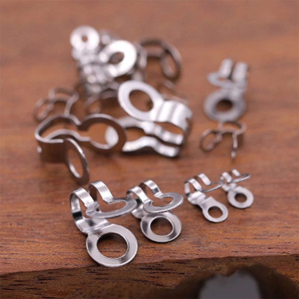 

40pcs DIY Jewelry Clasps Titanium Steel Bracelets Making Supplies Chain Connectors Charm Buckles Craft Findings Jewelry