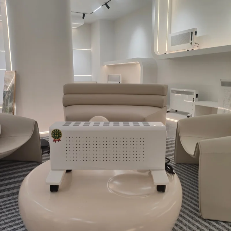 Portable Electric Convector Heater, White Space Heater with Wheels for Home & Office Use
