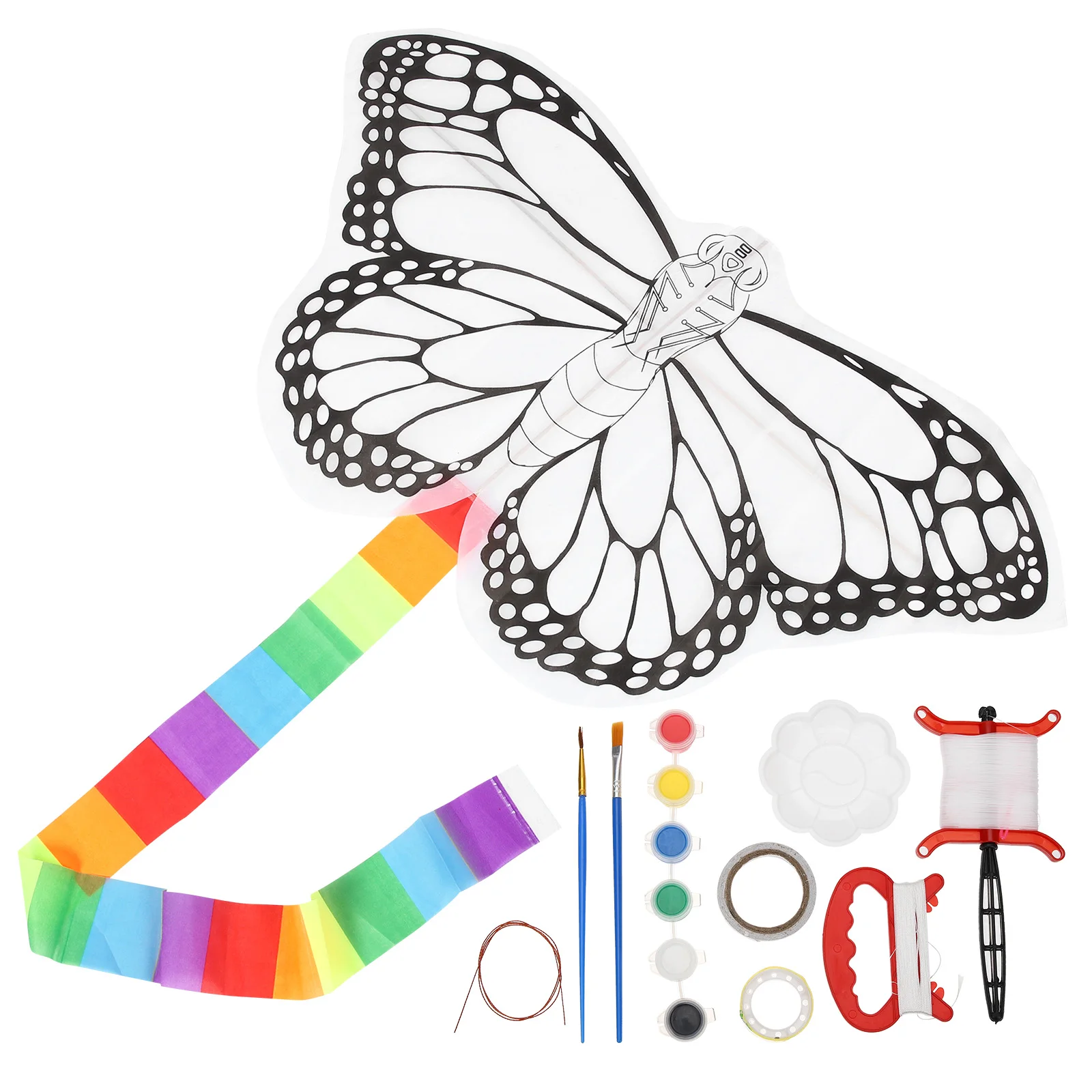 DIY Vlieger Maken Kit Lege Vlinder Onderdelen voor Kinderen Peuters Leeftijd 3/5 Vlieger Schilderen Decoraties Lichtgewicht Draagbare School