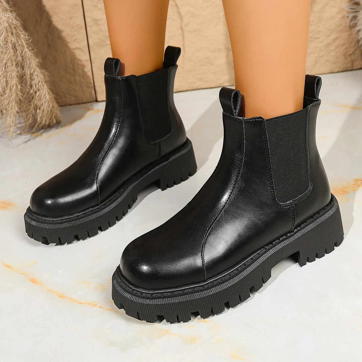 

Trend Women Ankle Boots Elegant Fashion Thick-soled Short Boots Autumn Winter Comfortable Shoes Women Outdoor Shoes for Women