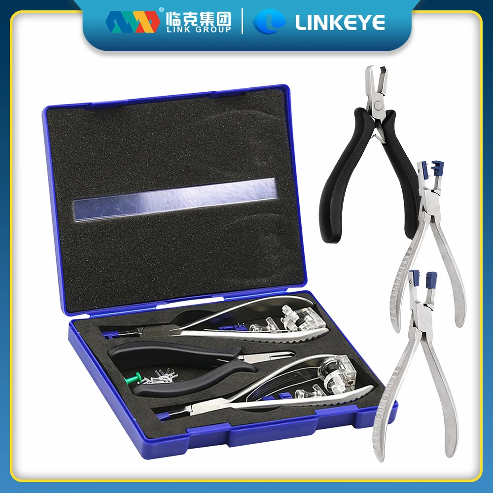 Профессиональный набор инструментов для ремонта безободковых очков с оптическими плоскогубцами 3-в-1 для обслуживания оправ Silhouette и из нержавеющей стали.