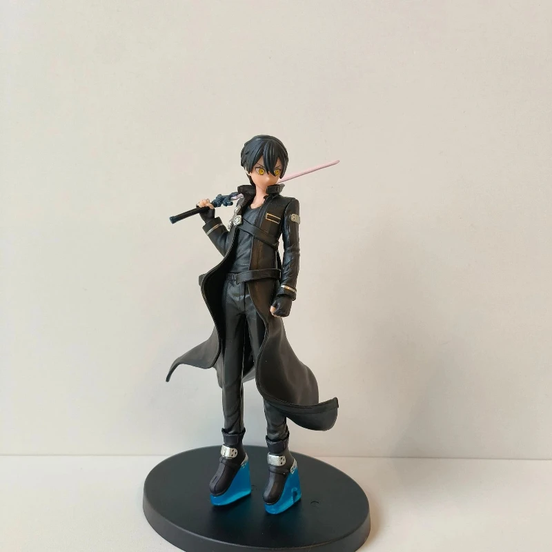17cm Sword Art Online Kirito Kirigaya Kazuto Standing Action Figure In Stock PVC Collectible Statue Anime Figurine Gift