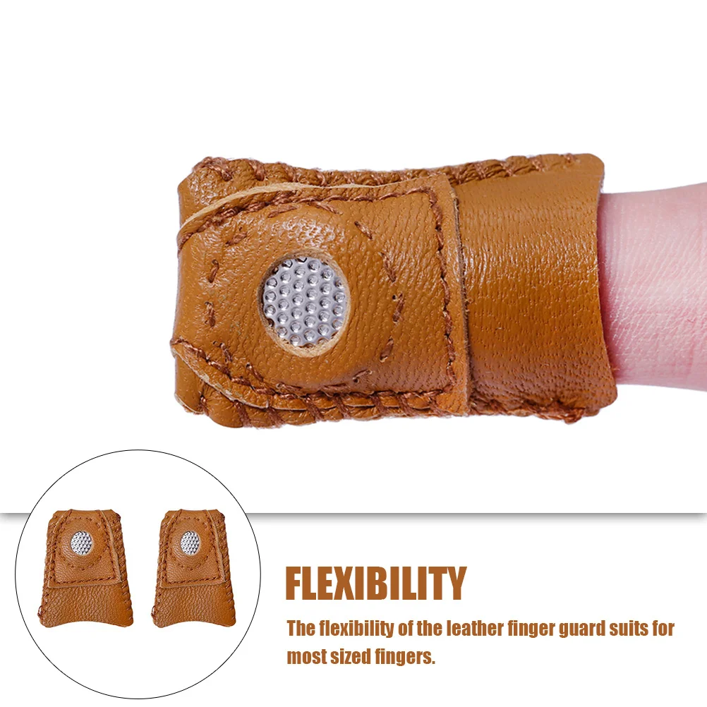 

Finger Protectors Premium Thick Flexible Sheepskin Finger Guards for Sewing Knitting Needlecraft DIY Embroidery Craft