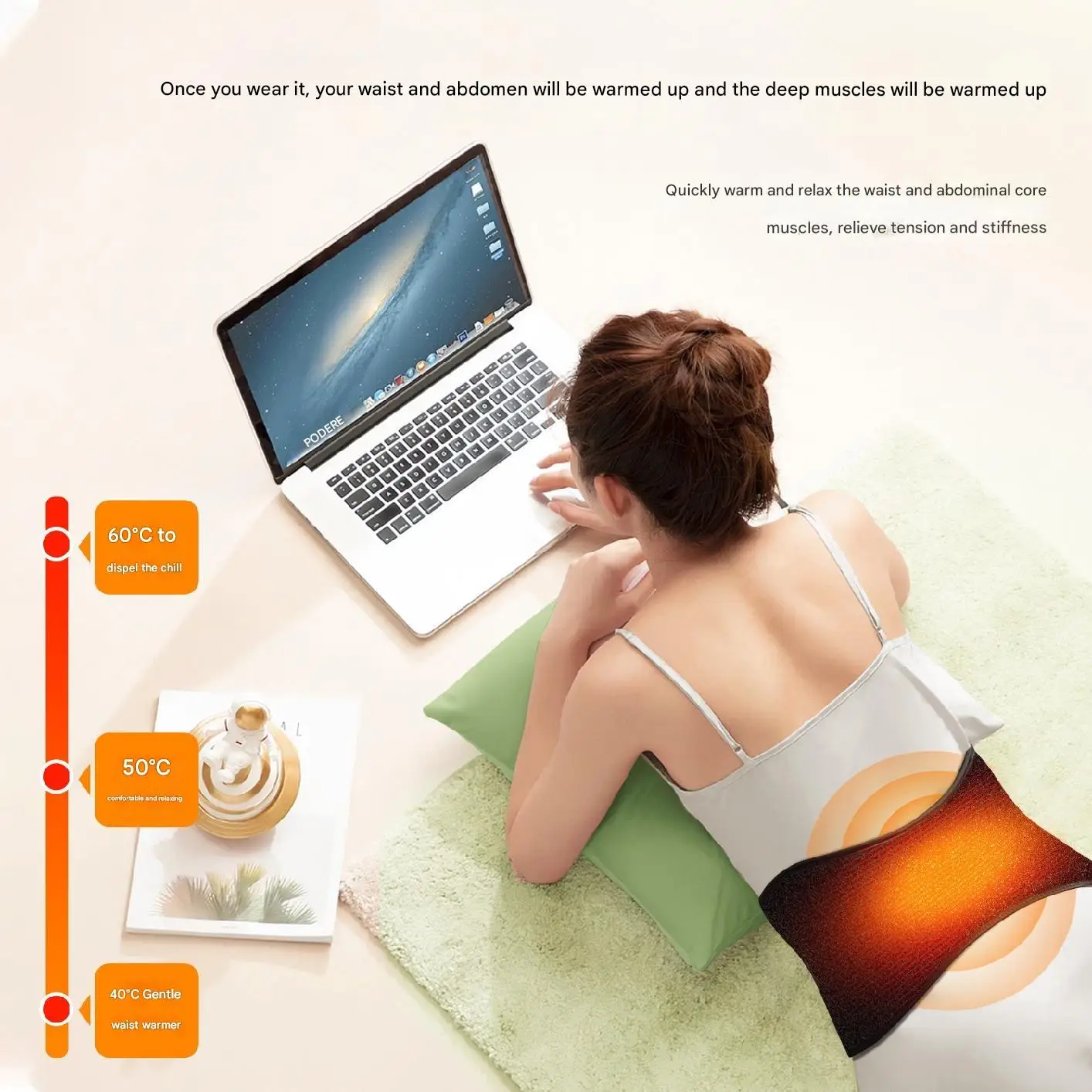 التدفئة حزام تدليك الكهربائية تهتز حزام تدليك قطني مدرب خصر المشكل لتخفيف الآلام الاهتزاز الخصر مدلك قابل للتعديل