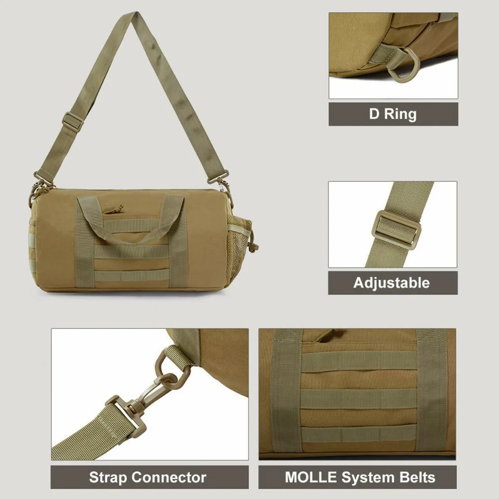 전술 군사 더플 백 체육관 가방 여행 가방 야외 스포츠 더플 백 핸드백 남자 체육관 피트니스 하이킹 여행 숄더 백