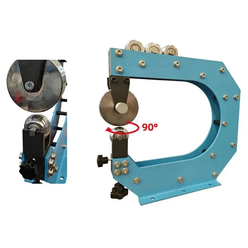 Benchtop English Wheel 1.5×305mm, 305mm Throat Depth, 90° Rotatable Upper Wheel Adjustable Lower Feed Port