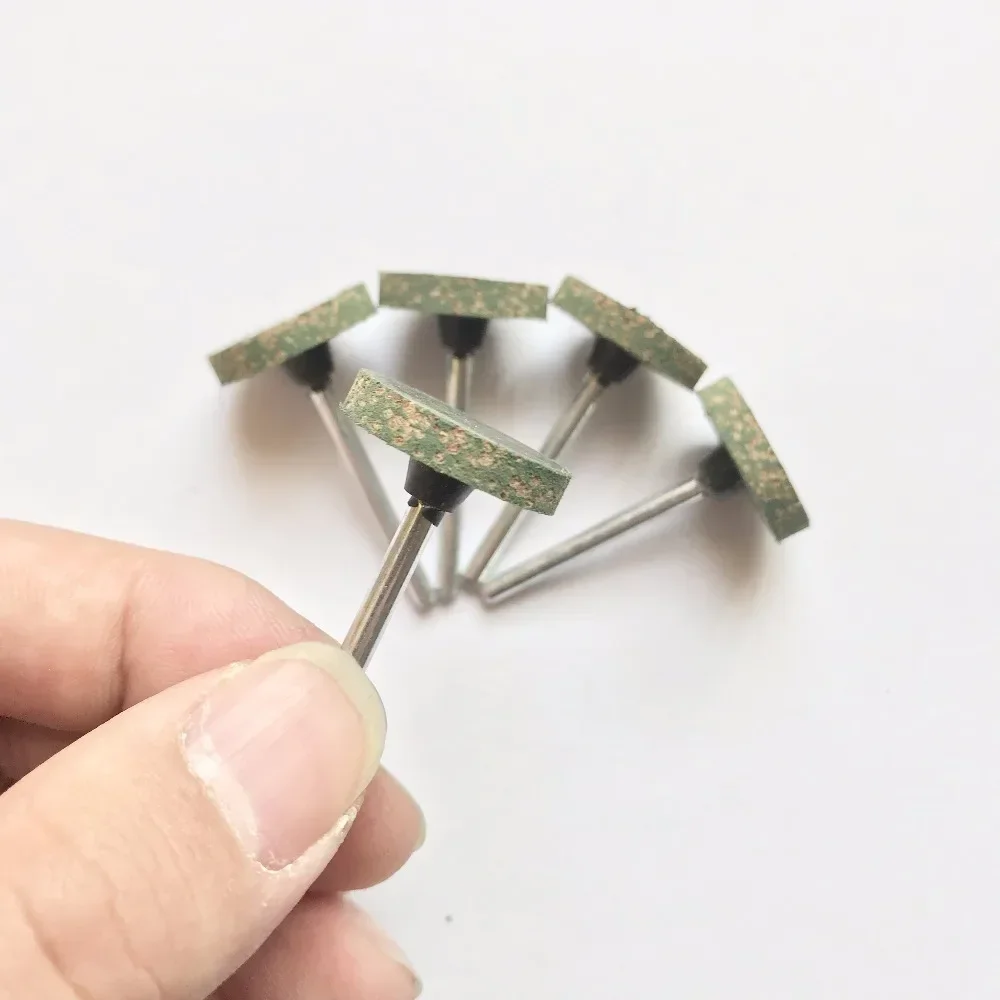 20 ชิ้น/แพ็ค 3*25 มม.T รูปร่างขัดบิตยางยืดหยุ่นที่มีสารขัดติดตั้งจุด Dremel เจาะ Die เครื่องบดโรตารี่เครื่องมือ