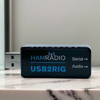 USB2RIG Radio USB Sound Card Connector TTL/232 Level USB Sound Adapter Radio Sound Adapter for KENWOOD YAESU ICOM Business Radio