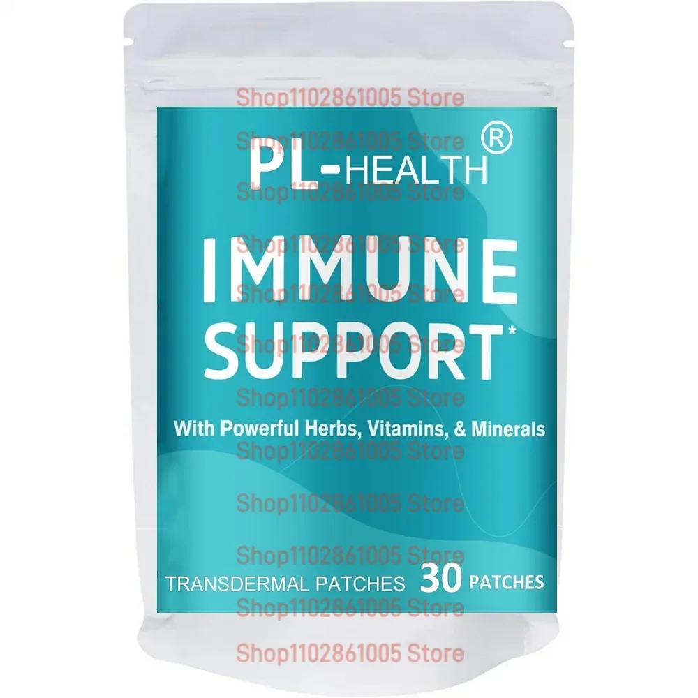 30 Patches Immune Support Transdermal Patches with Elderberry, Zinc, VIT C, VIT D3, Selenium, Echinacea, Ginger