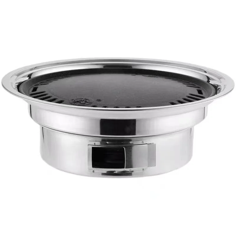 سعر جيد شواية فحم كورية شوايات شواء مستديرة غير لاصقة شواية فحم محمولة للتخييم في الهواء الطلق شواء