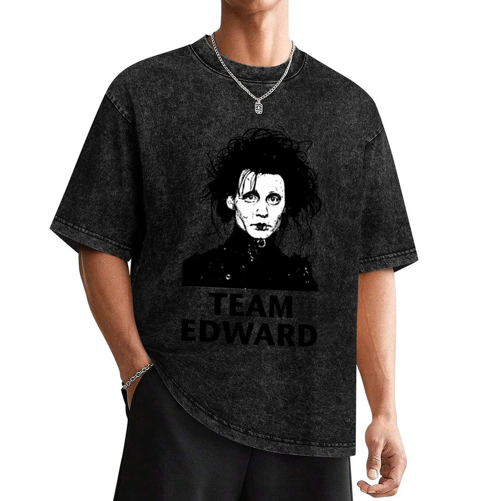 Team Edward Scissorhands T-Shirt summer top blue archive oversize t-shirts man custom t-shirts men t shirts