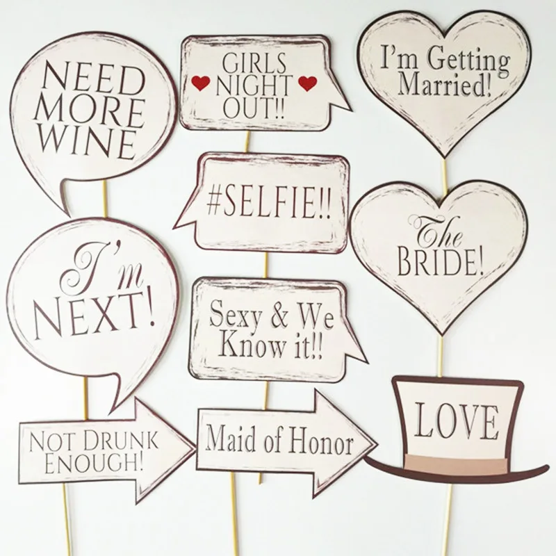 Wedding Photography Props Funny Selfies Mustache Glasses Team Bride Groom Photo Booth Props Bridal Shower DIY Wedding Decoration 6
