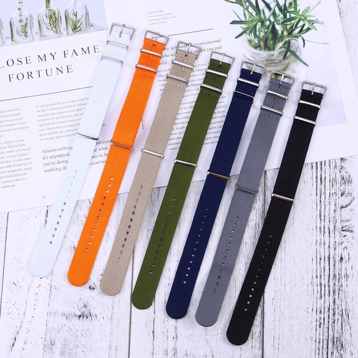 

22Mm Nylon Woven Watch Strap Heavy Duty Replacement Band Smooth Edge Odor Free Secure Fastening for Daily Use 22Mm Watch Strap