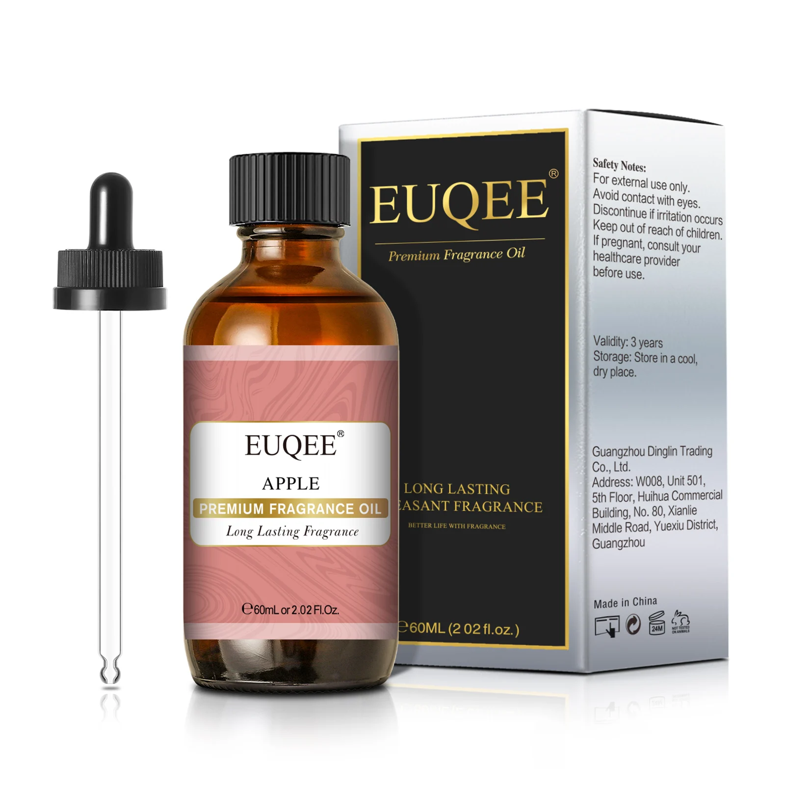 EUQEE Fruit Fragrance Oils with Glass Dropper Cherry Sweet Orange Watermelon Mango Lemon 60ml Aroma Fragrance Oil For Diffuser
