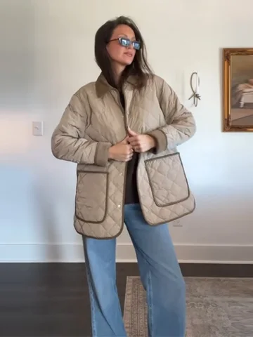Женская стеганая куртка из полиэстера Casual