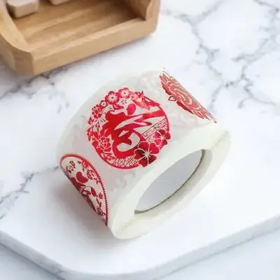 

Fu Word Stickers Beautiful New Year Theme Gift Safe Easy Paste Remove Exquisite Festive Atmosphere Bright Craftsmanship