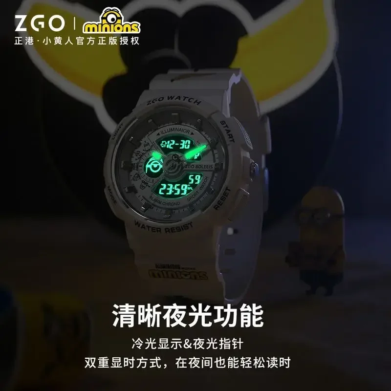 ZGO Original Little Yellow Person Electronic Watch Student Multi Functional Sports Waterproof