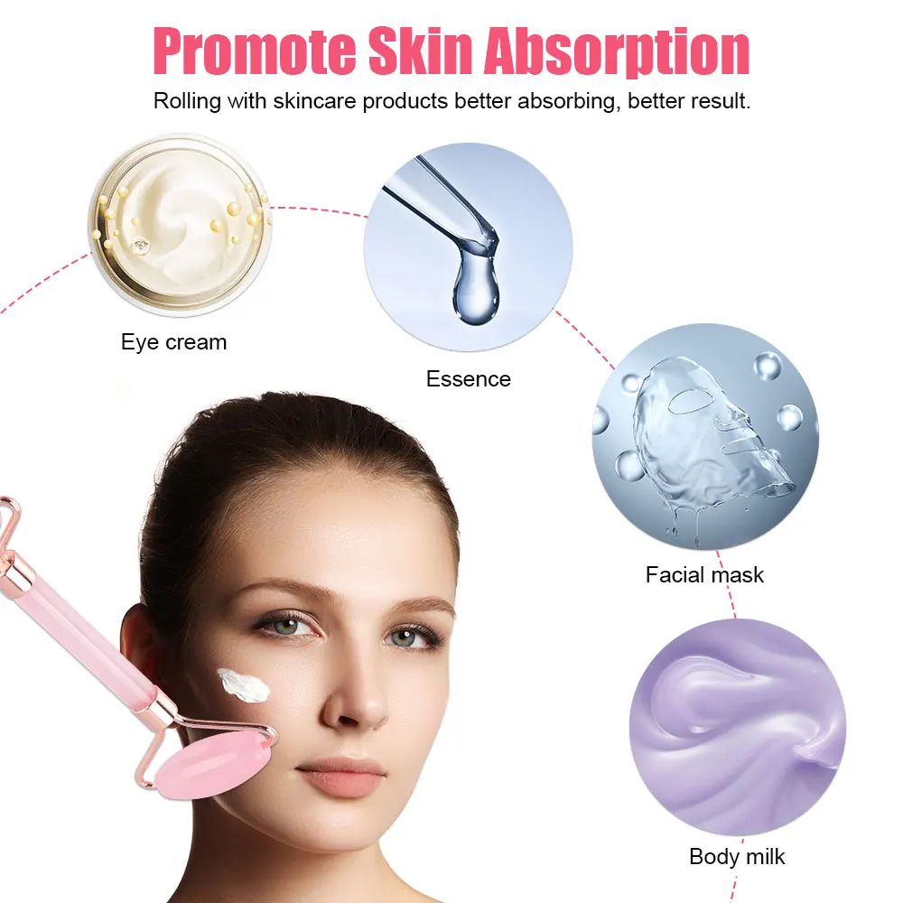 Facial Massager Roller Gua Sha Scraper Board Face Massage Acupoint Guasha Neck Face Lifting Wrinkle Remover Beauty Skin Care