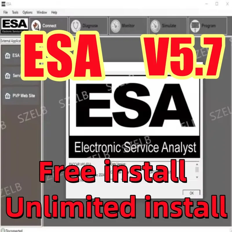 Newest ESA 5.7 Electronic Service Analyst 5.7+ 2024 SW Flash Files one laptop install or send Unlimited keygen for Pac.car