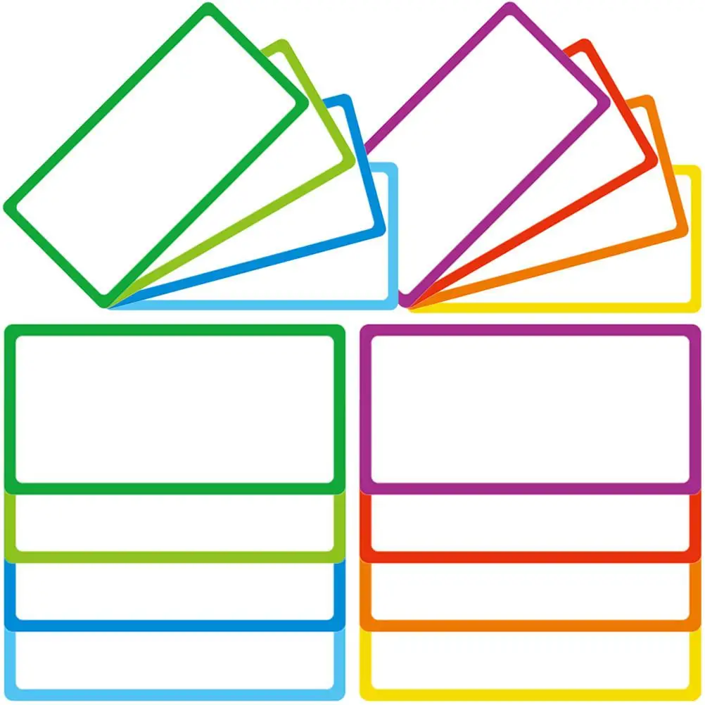 

16 Pcs Magnetic Name Tags PET Material 8x4cm Multi Color Erasable Reusable Labels For Whiteboard Fridge File Shelf Metal Storage