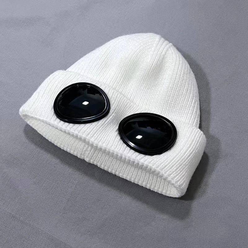 2024New Ribbed Glasses Autumn/Winter Knitted Hat for Men and Women Outdoor Warmth Couple WINTER Eye Protection Warmth Hats Hats