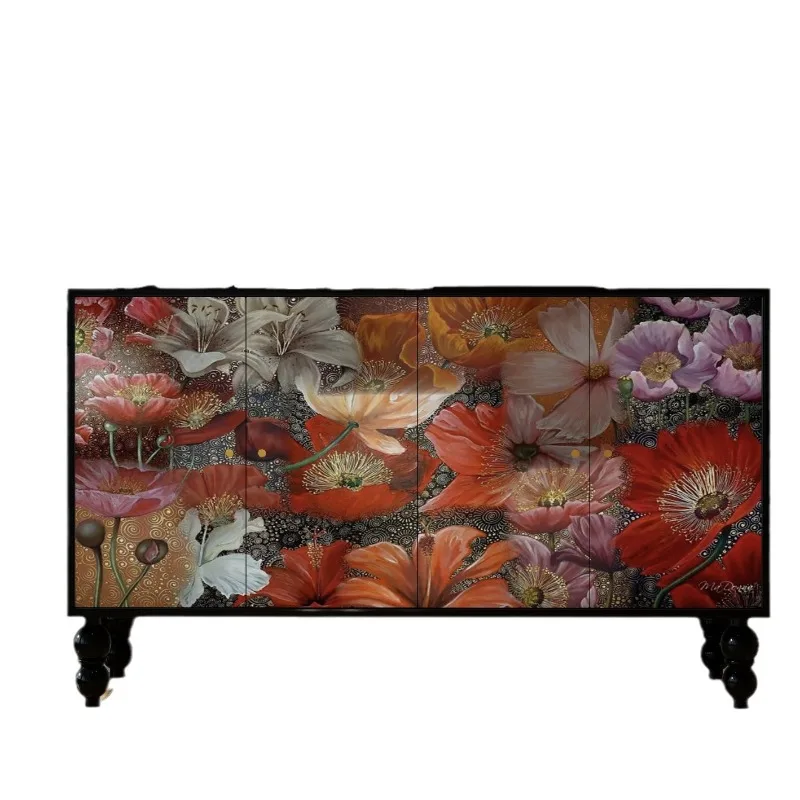 

Modern simple style hand-painted hotel homestay decoration entrance cabinet