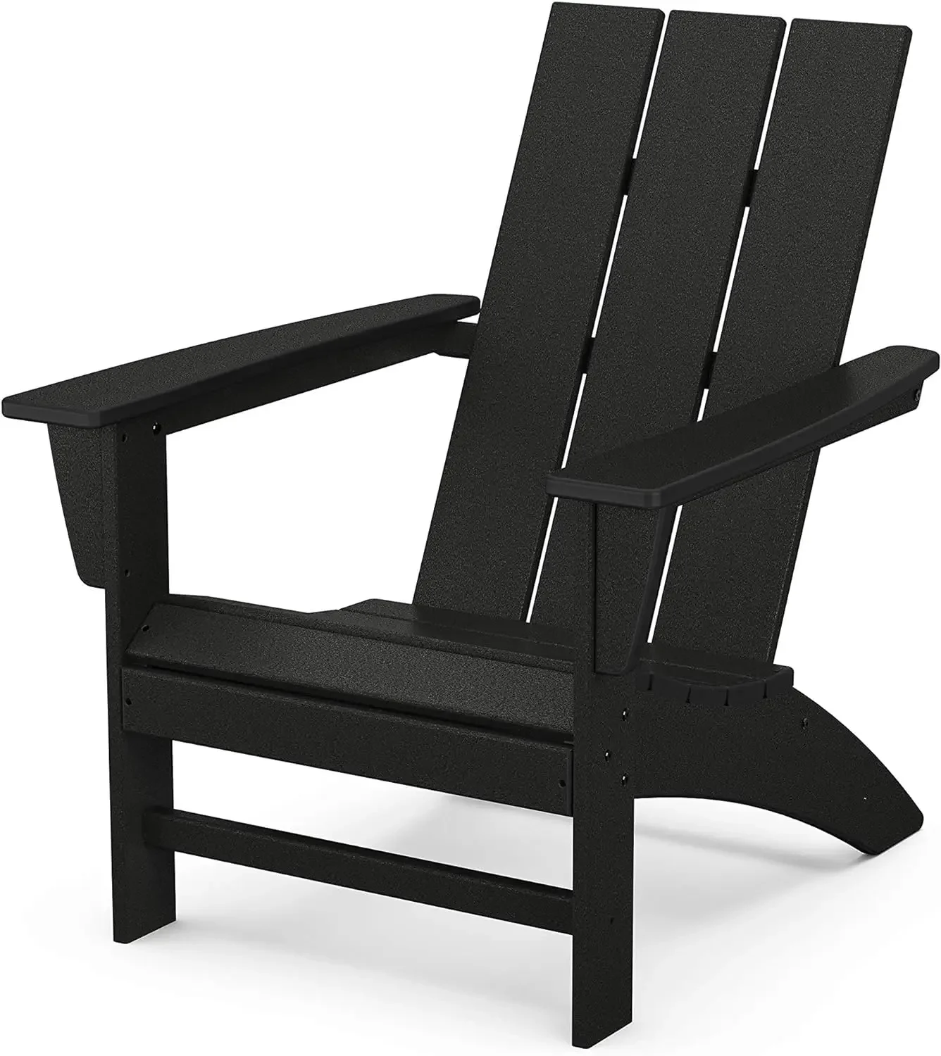 POLYWOOD AD420BL Modern Adirondack Stuhl, Schwarz