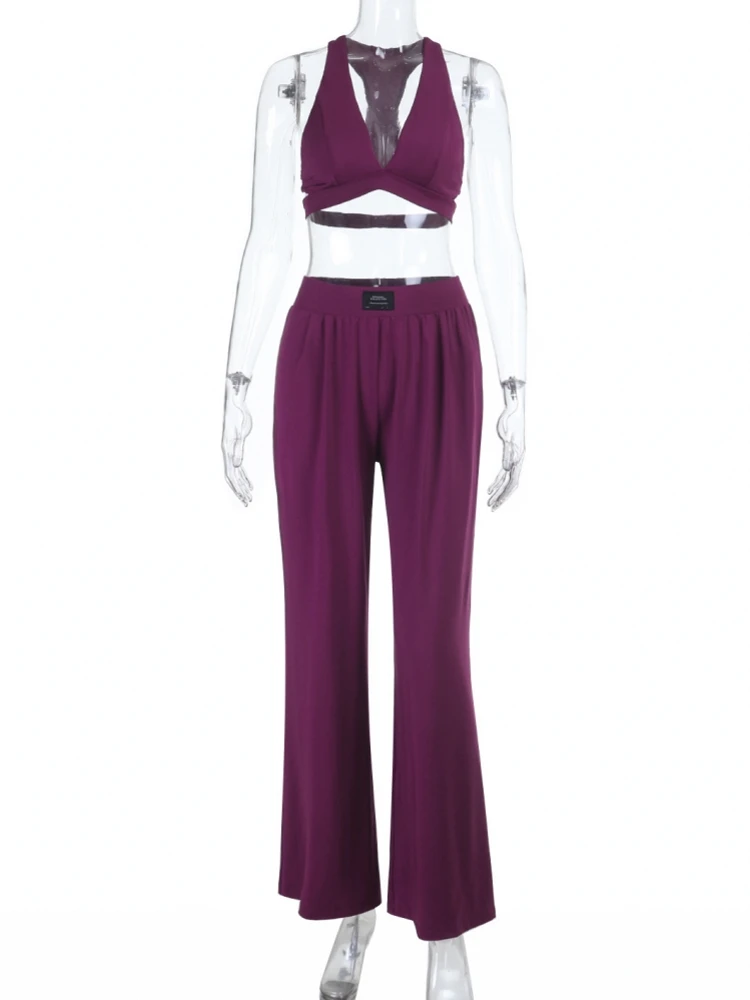 

2 Piece Women Sets 2026 New Arrival Spring Summer Matching Sets Two Pieces Sets Sleeveless Tops And Pants Suits Outfits Clothing