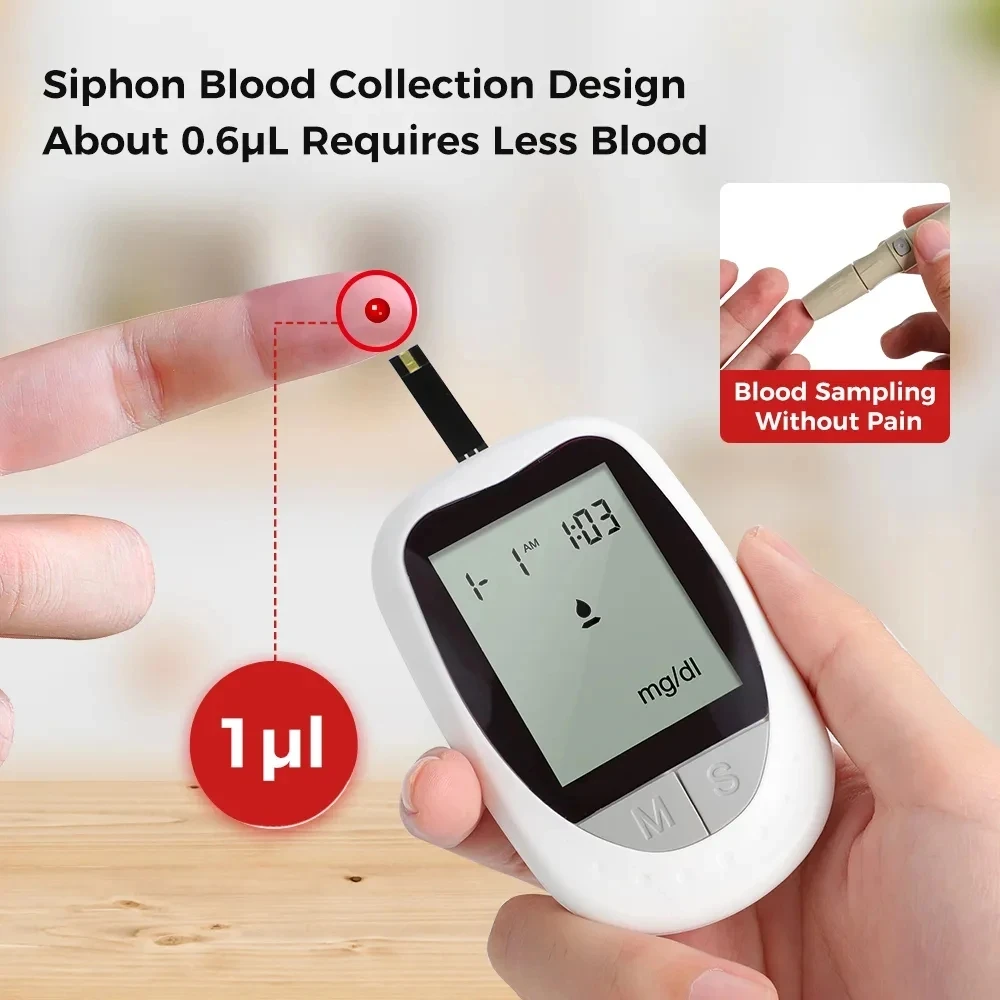 WF Blood Glucose Meter Diabetes Testing Kit Diabetes Lancet Machine Blood Sugar Meter Glucometer 50 Test Strips