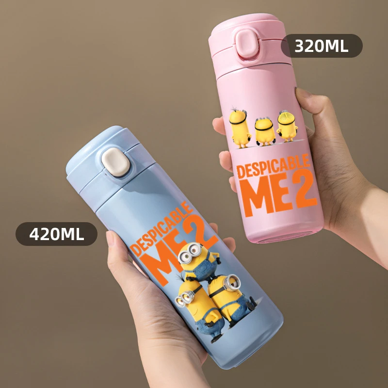 Despicable Me Thermal Cup Minions Kids Adult Water Bottle Drinking Portable Capacity Outdoor Vacuum Cup Stainless Steel Bottle