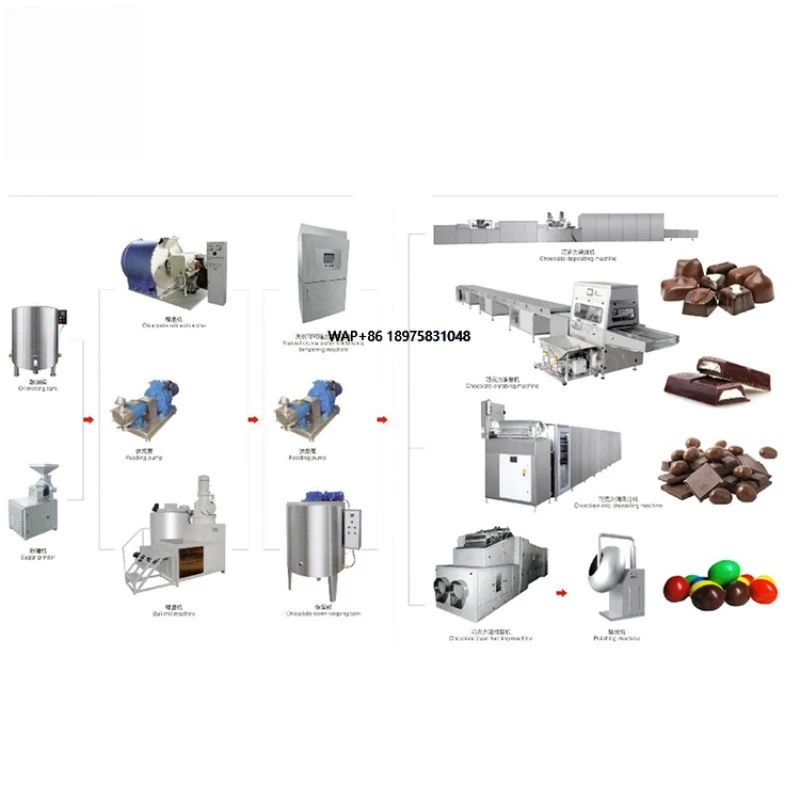 Nueva Línea de Producción de Barras de Chocolate de Cacao de Diseño Innovador, Línea de Producción de Chocolate Mini de Alta Velocidad