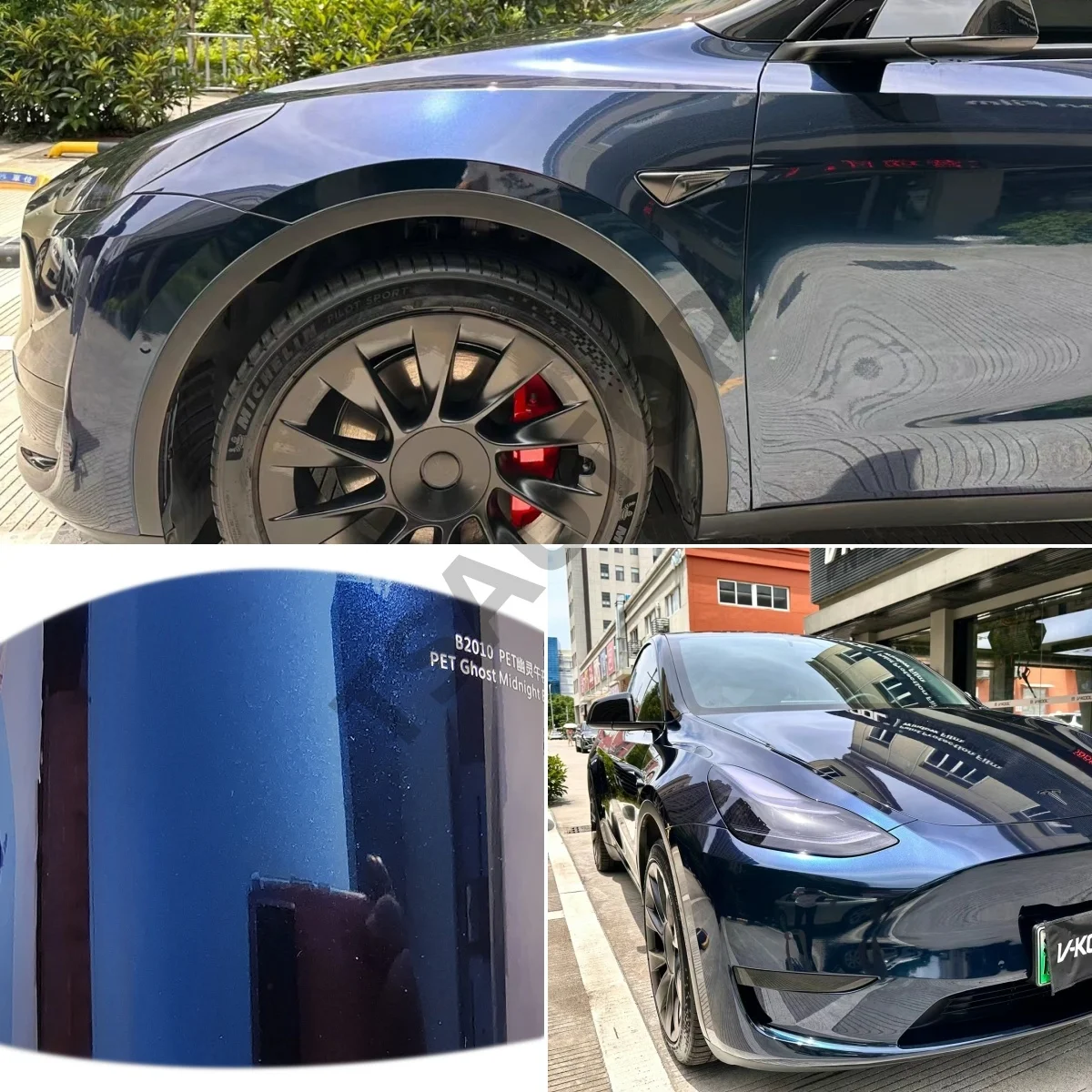 

Colors Glitter Chameleon Carwrapping Glossy Metallic Vinyl Auto Ghost Midnight Blue