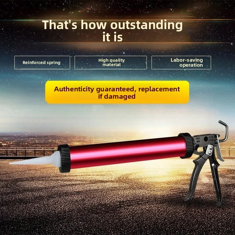 

Soft glue gun glass glue sealing silicone extrusion gun 995 structure labor-saving and durable glue gun