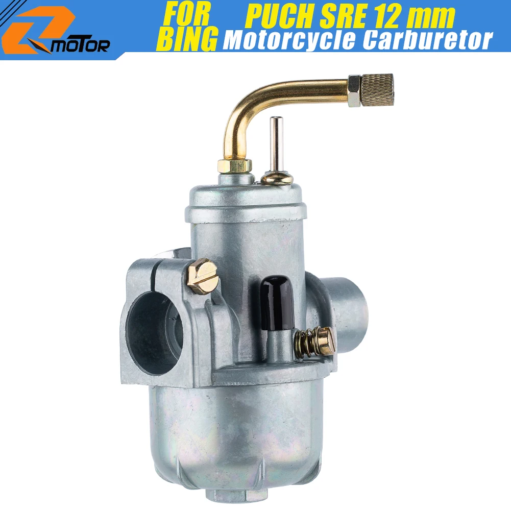 Motorcycle 12mm Carburetor For Bing Type SRE Vegaser Puch 12 mm Carb For Zundapp Moped Motorbike Carburador