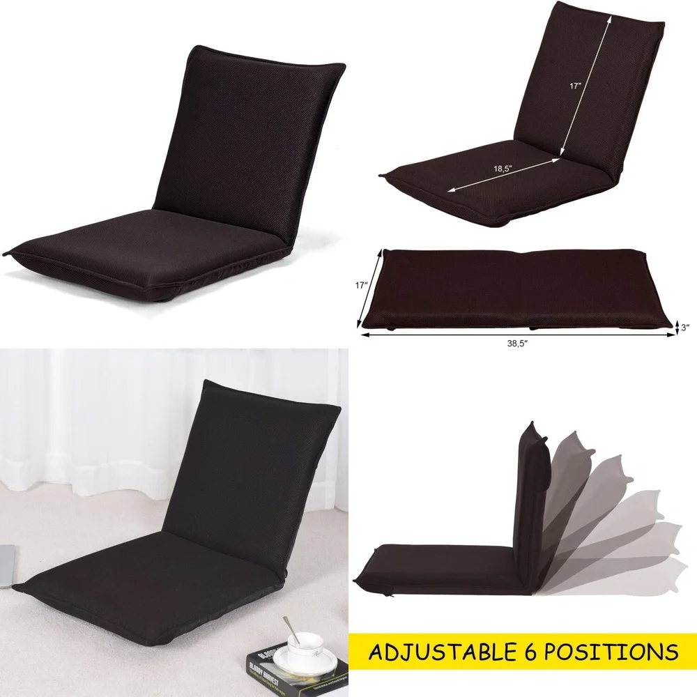 

Living Room ChairsAdjustable 6 Position Padded Folding Floor Chair Comfortable Lazy Sofa for Living Room Bedroom Coffee