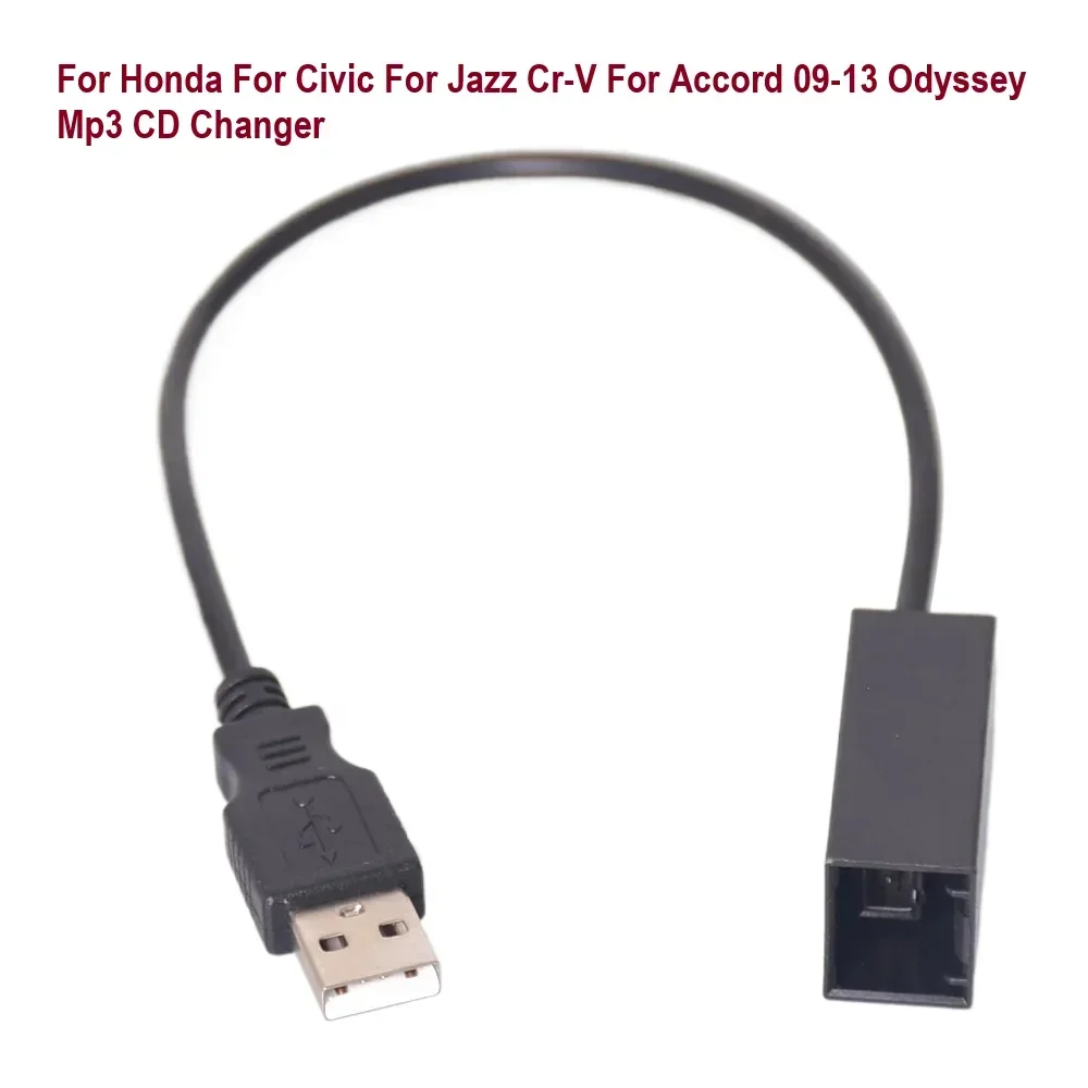 For Honda For Civic For Jazz Cr-V For Accord 09-13 Odyssey Mp3 CD Changer Aux Input Usb Media Data Wire Usb Cable Plug Adapter