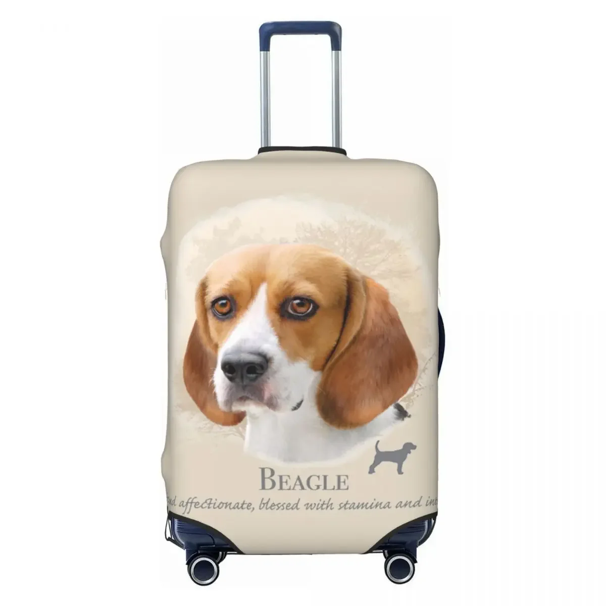 Juste de bagage de voyage personnalisée BelaurDog, housse de valise lavable pour animaux de compagnie, housse de protection, convient à 18-32 po