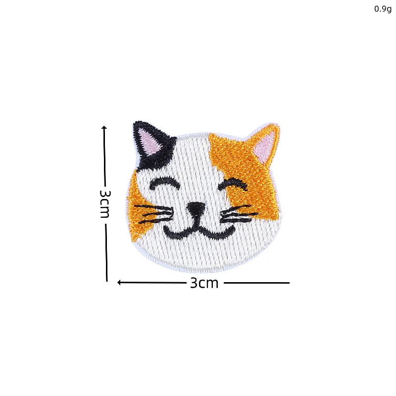 10pc Cartoon Iron On Animal Patches Embroidery Cat Dog Lion Stickers For Clothing Bags Shoes Hats Decoration Badge DIY Material