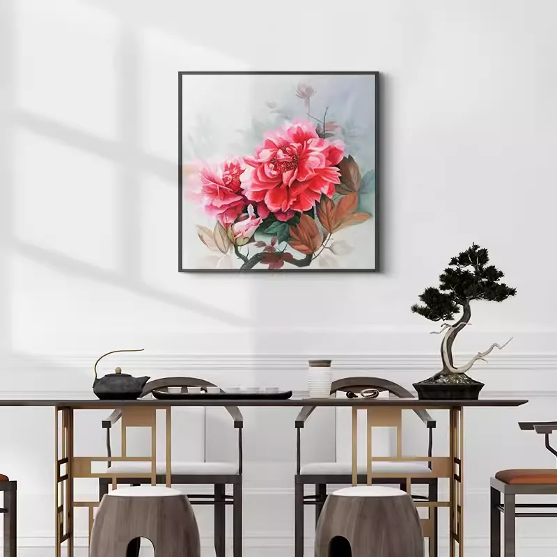 

Peony Blossoms, Rich and Noble Small Pieces, Cross Embroidered Finished Product, New Style, Living Room, Bedroom, Restaurant,