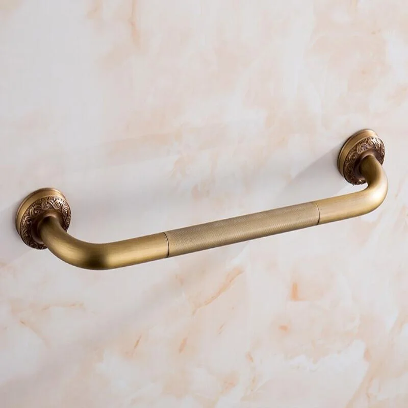 

Brass Carved Bathroom Safety Handrail Antique Bathroom Safety Bar Anti-Slip Safety Bar Handrail Bar Black Grab Bars