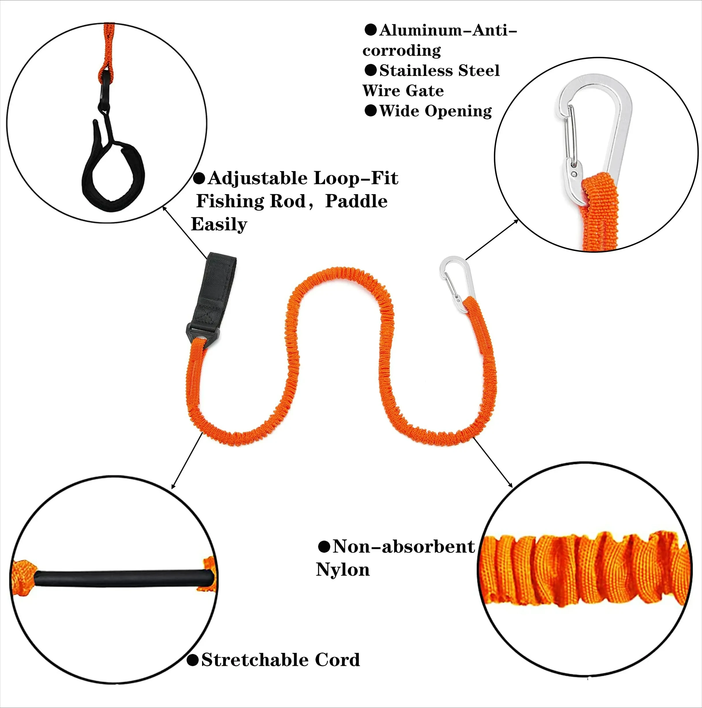 1 szt. Akcesoria do kajaka Lina mocująca Wiosła Lina do rzucania Lina do mocowania Łódź szturmowa Lina do mocowania na stopę Lina bezpieczeństwa do kajaka
