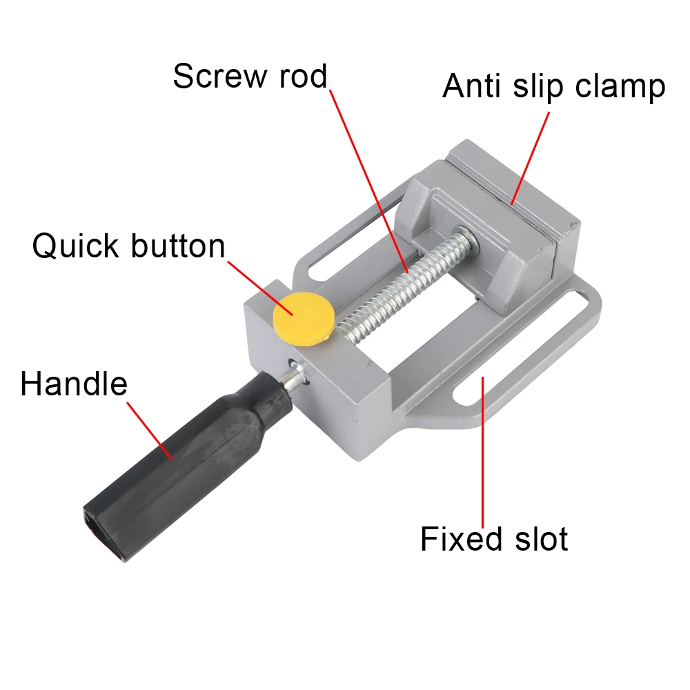 Drill Press Stand Kit Benchs Clamp For Electric Drill Stand Aluminum Drill Press Vise Woodwork Tools Flat Tongs Bench Vise