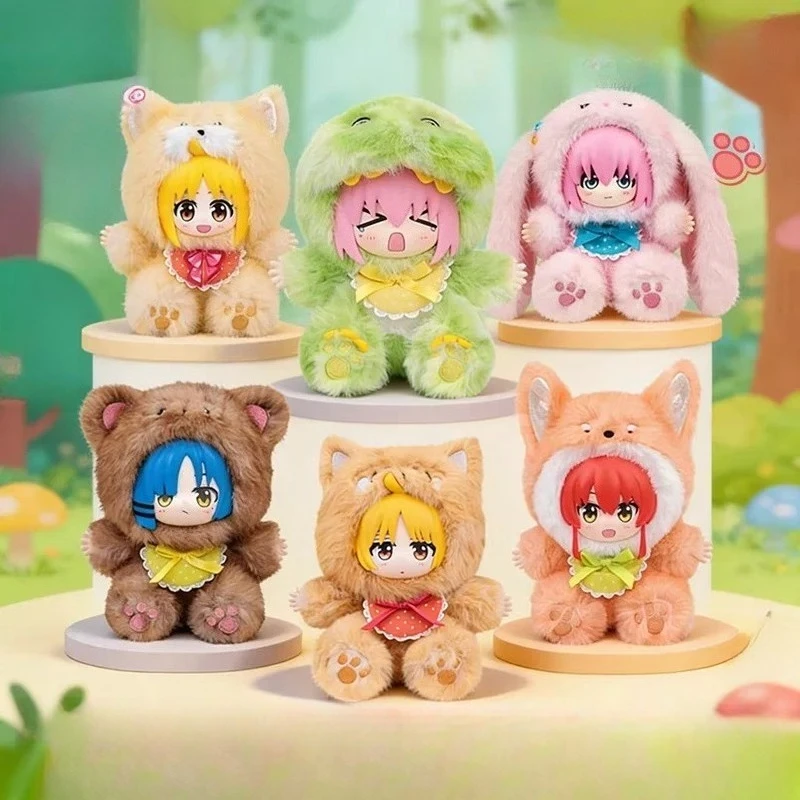 

Official Bocchi The Rock! Furry Sitting Party Blind Box Vinyl Keychain Hitori Gotō Doll Nijika Ijichi Kerring Mystery Box Toy