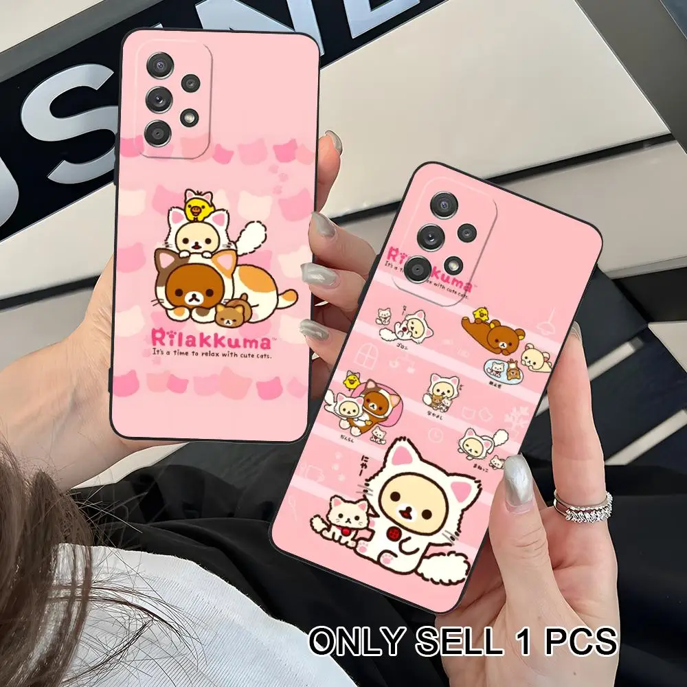 

Anime R-Rilakkuma-S Phone Case for Samsung Galaxy A57 56 55 54 53 52 51 37 36 35 34 33 32 31 5G Soft TPU Shockproof Cover