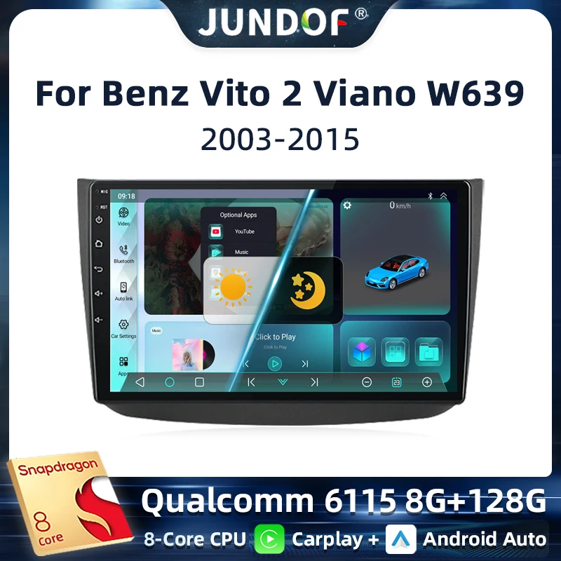 

Android 13 For Mercedes Benz Vito 2 W639 Viano 2 W639 2003-2015 Video Player Car Radio Multimedia GPS Navigation DSP Auto Stereo