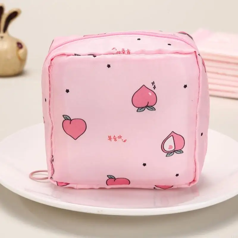 Portable Polyester Sanitary Product Case Waterproof Exterior And Spacious Compartments For Daily Essential 