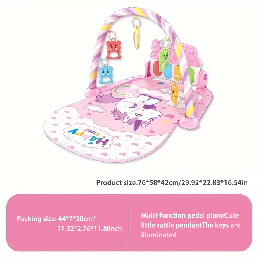 Baby Fitness Stand Music Play Gym Activiteit Speelgoed Pasgeboren Piano Kruipen Deken Pedaal Game Pad Vroeg Onderwijs 0-36 Maanden Geschenken